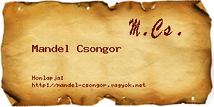 Mandel Csongor névjegykártya