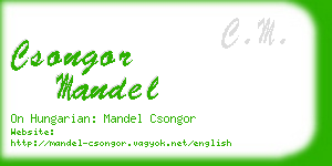 csongor mandel business card